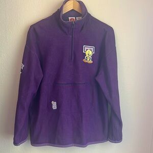 Tweety size M purple quarter zip